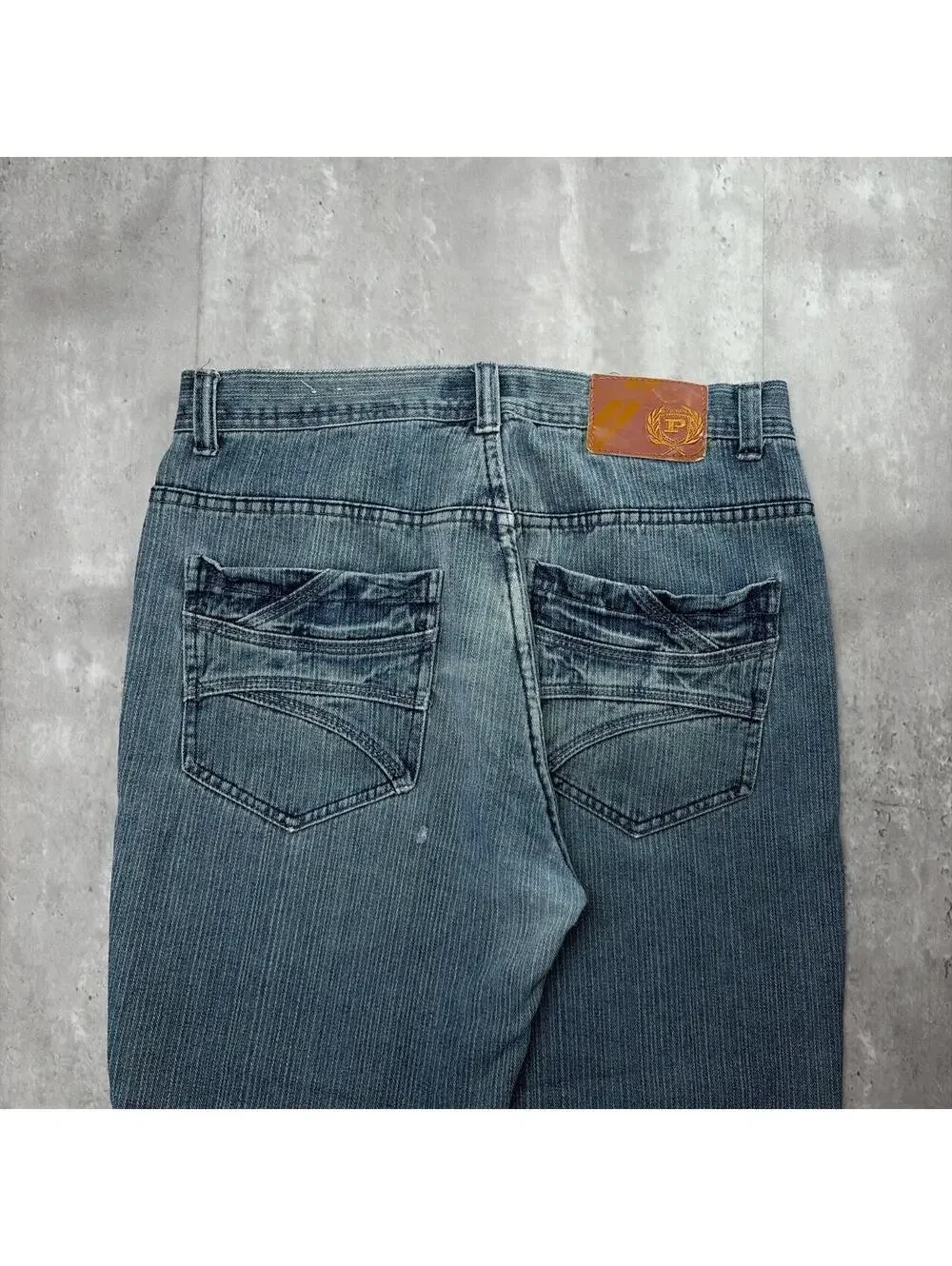 Y2K Blue Phat Farm Grunge Loose Skater Denim Jeans